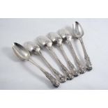 A SET OF SIX EARLY 19TH CENTURY CHINESE EXPORT TABLE SPOONS resembling Queen's pattern, with