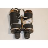 WW11 PERIOD GERMAN NAVAL BINOCULARS. With Kreigsmarine marking Eagle over M, 7 x 50 beh, 372665 (T),