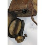 A GT WAR CASED HELIOGRAPH. Brown leather cased Heliograph Mk V set by W Swart dated 1917. Broad