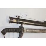 A VICTORIAN OFFICERS SWORD. An 1821 pattern Light Cavalry officers sword with three bar hilt.