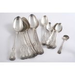 A SCOTTISH PART-CANTEEN OF KING'S PATTERN FLATWARE (single-struck with shoulders) including:- Ten