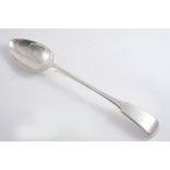 A 19TH CENTURY MALTESE FIDDLE PATTERN BASTING OR SERVING SPOON by Emidio Critien 1852;  12.9"  (32.8