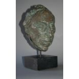 MANNER OF SIR JACOB EPSTEIN, RA (1880-1959)  THE HEAD OF BERTRAND RUSSELL Resin, mid brown colour