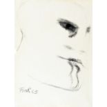 •DAME ELISABETH FRINK, DBE, RA (1930-1993) HEAD, 1965 Signed and dated 65, charcoal 76 x 56cm. *