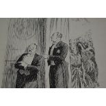 Beauchamp, Kenneth. Four pen and ink cartoons of social humour, including two elderly ladies walking