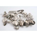 A MISCELLANEOUS LOT OF THIRTY NINE ANTIQUE TEA SPOONS (including four Channel Isles, six Newcastle &