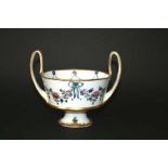MACINTYRE MOORCROFT - FLORIAN PEDESTAL BOWL a 2 handled pedestal bowl in the 18th Century pattern,