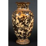 MARTIN BROTHERS VASE a stoneware vase painted with a variety of insects and other creatures (