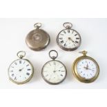 FIVE ASSORTED POCKET WATCHES