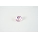 A LOOSE OVAL-SHAPED KUNZITE  weighing approximately 27.0 carats.