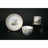 PINXTON TRIO Pattern Number N300, comprising a saucer, tea cup and coffee can. All painted with