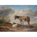 T** HUDSON (Fl.c.1828) DONKEY AND SHEEP ON A HEATH; GOAT AND KID ON A HEATH Two, both signed, one