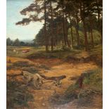 FRANK WALTON (1840-1928) STONE QUARRY, LEITH HILL Signed, inscribed with title on the overlap, oil