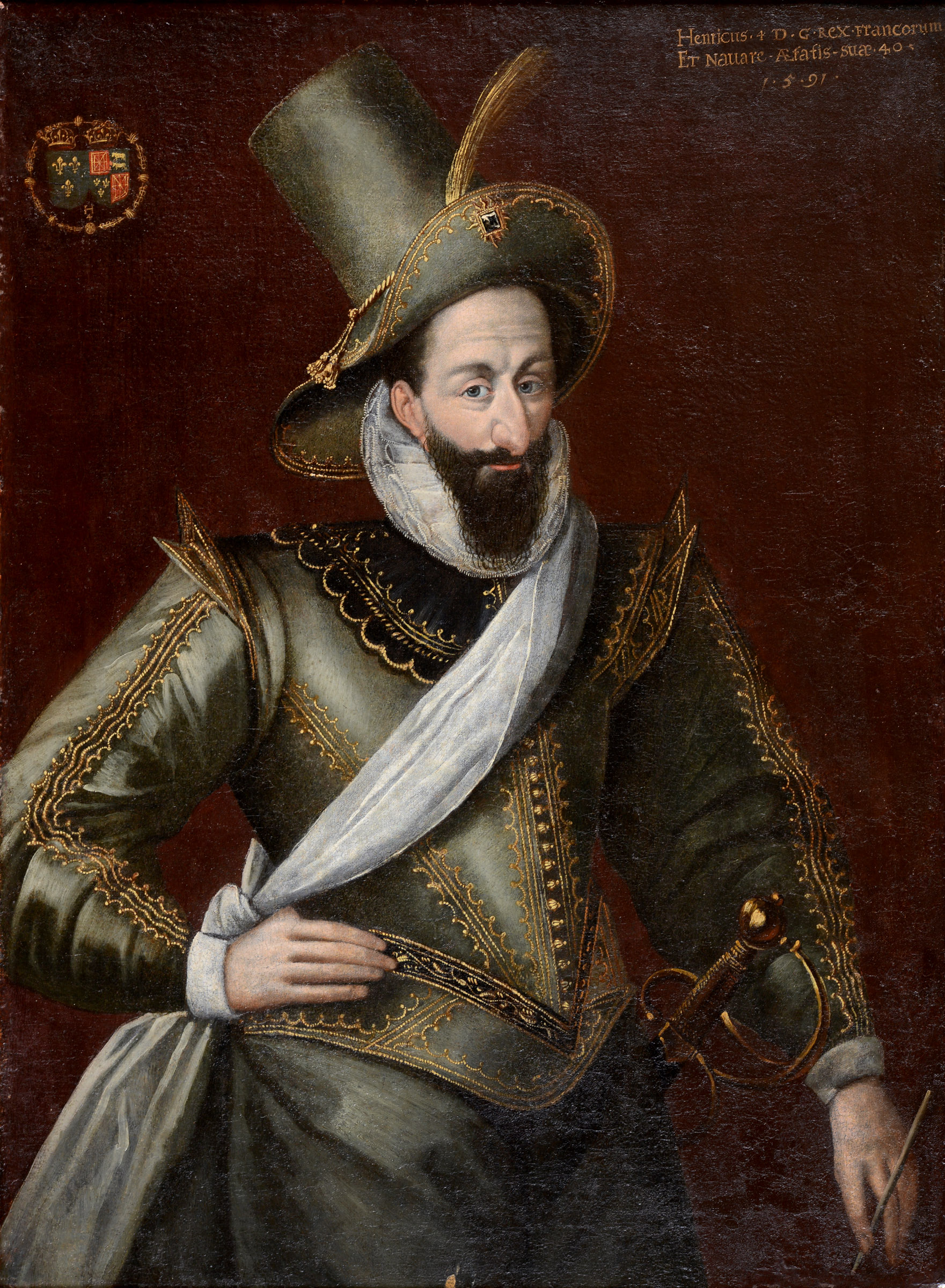 ATTRIBUTED TO FRANCOIS BUNEL (1552-c.1599) PORTRAIT OF KING HENRY IV OF FRANCE (1553-1610) Standing,