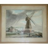 MICHAEL `ANGELO` ROOKER, ARA (1743-1801) LANDSCAPE WITH WINDMILL Signed with initials in monogram,
