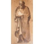 AFTER POLIDORO DA CARAVAGGIO (c.1499-c.1543) ST PETER (?) Sepia ink and wash 27 x 13cm. approx. *