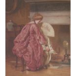 EDWARD RADFORD (1831-1920) BY THE FIRESIDE Signed with initials, watercolour 33.5 x 28.5cm. ++