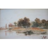 CIRCLE OF PETER DE WINT (1784-1849) ETON COLLEGE FROM THE RIVER Watercolour and pencil 15 x 23cm. ++