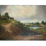 FOLLOWER OF JOHN CONSTABLE, RA (1776-1837) BRANCH HILL POND, HAMPSTEAD HEATH Oil on canvas 35 x