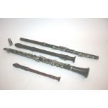 ANTIQUE CLARINET - RUDALL CARTE & COa a 5 section rosewood clarinet by Rudall Carte & Co, London,