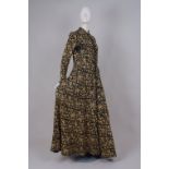 A CIRCA 1900 KASHMIR HAND EMBROIDERED FORMAL LADIES COAT. A Kashmir wool formal evening coat, hand