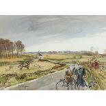 •JOHN KING HEYTHROP HUNT Signed and dated 1972, watercolour 37.5 x 52.5cm.