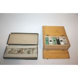 MICROSCOPE SLIDES a box containing approx 70 microscope slides, most with written information