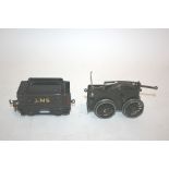 HORNBY 0 GAUGE No 1 Special Tender LMS, also with a Bassett Lowke 0 gauge clockwork motor. (2)