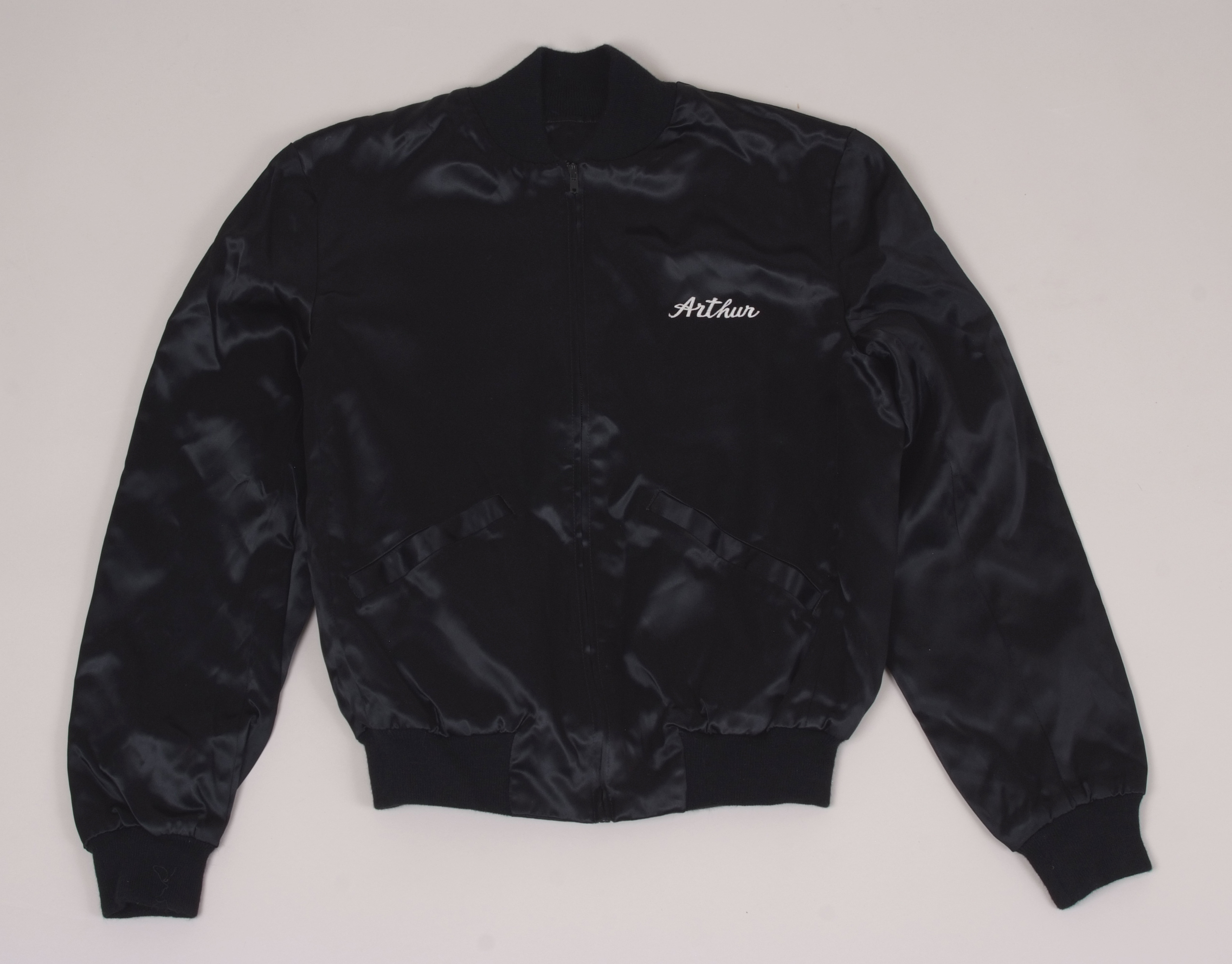 A RARE BEE GEE'S 1979 CONCERT TOUR JACKET. This black satin tour jacket was originally owned by - Image 4 of 5
