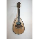 ITALIAN MANDOLIN - NAPOLI the mandolin with a Rosewood fret board, with a label inside Francesco