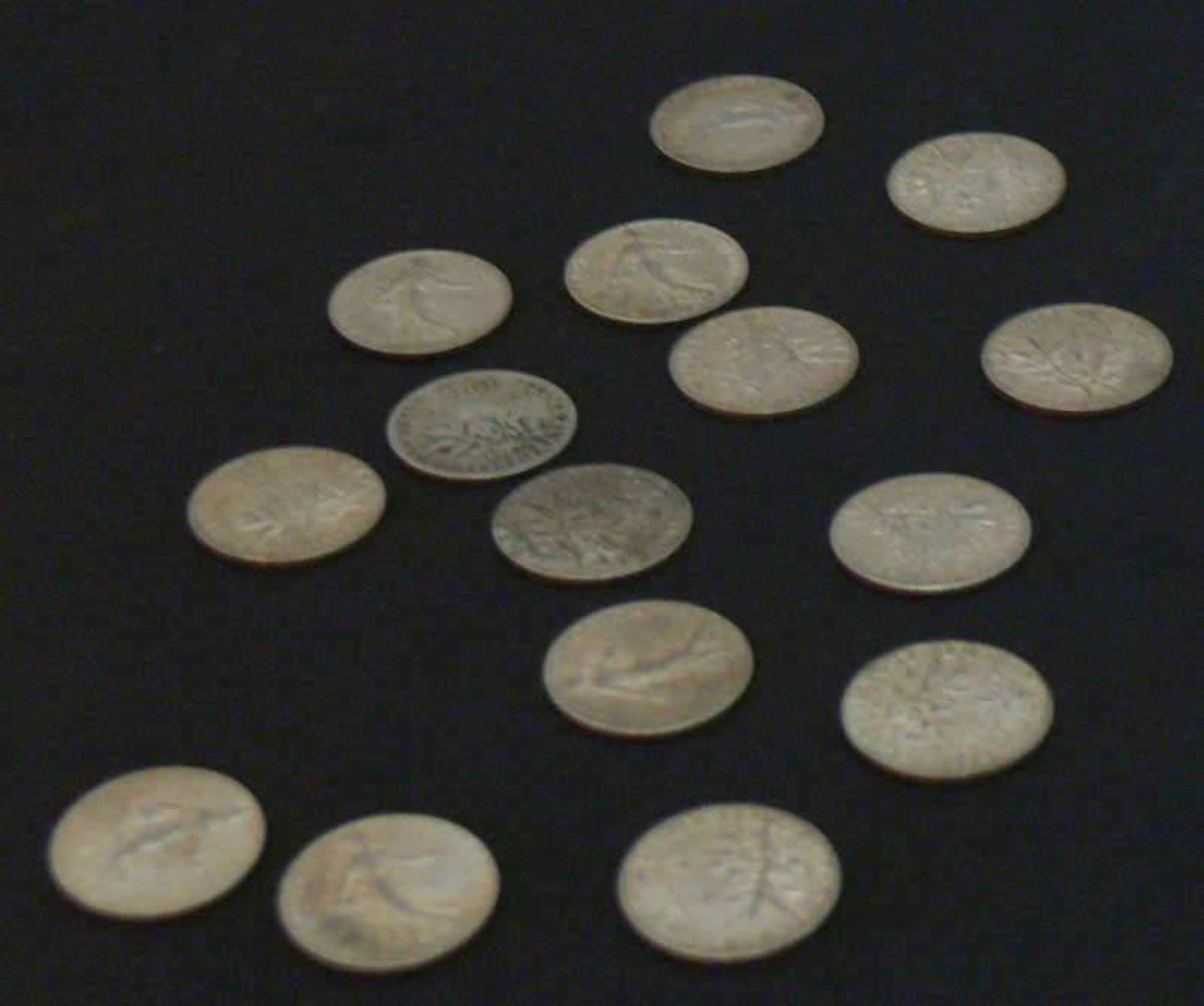 Reserve: 12 EUR        Lot von 15x 50 Centimes Stücken, Frankreich, Silber. - Image 2 of 2