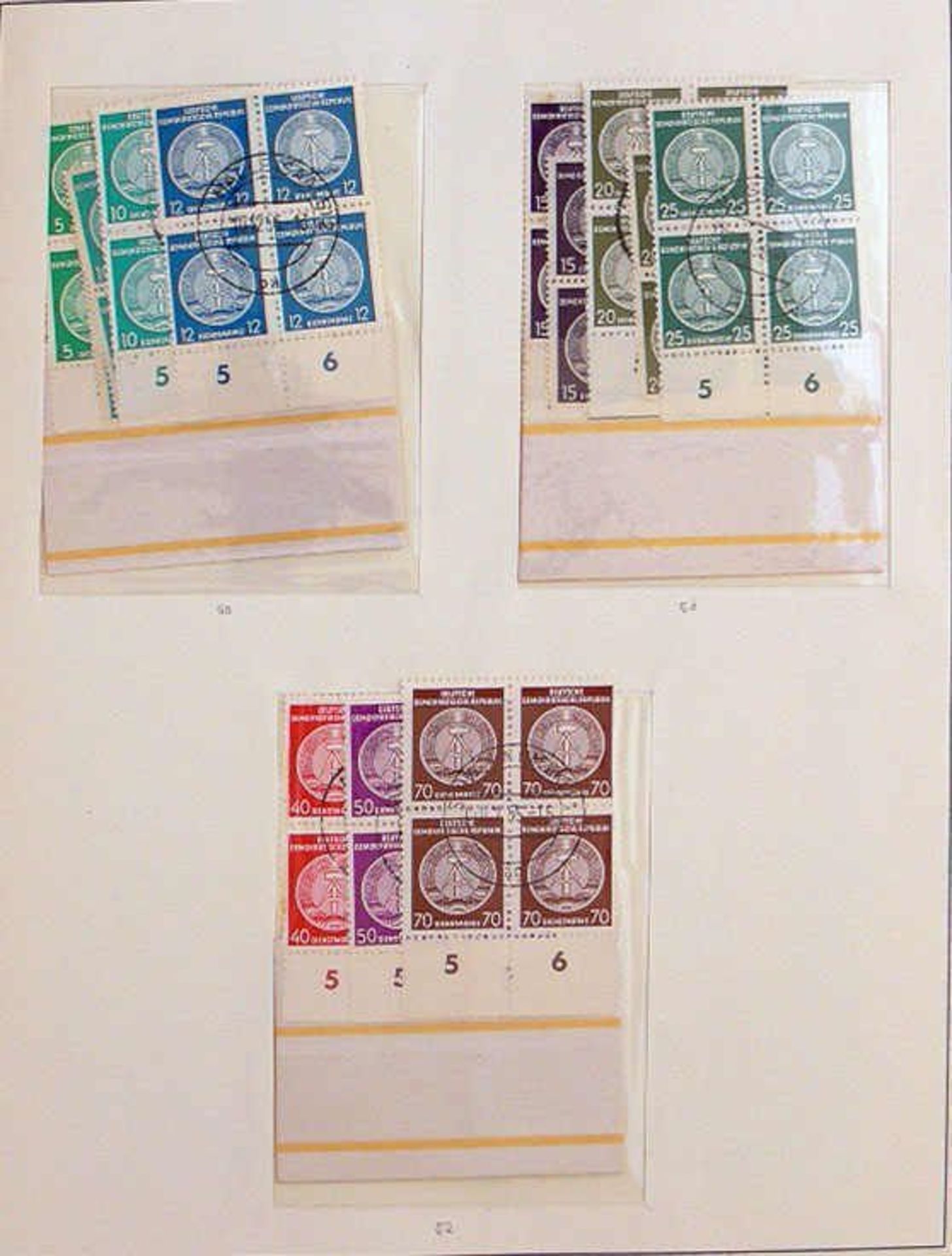 Reserve: 75 EUR        DDR 1949/81, interessante Sammlung DDR im Klemmbinder, beginnend mit diversen - Image 12 of 19