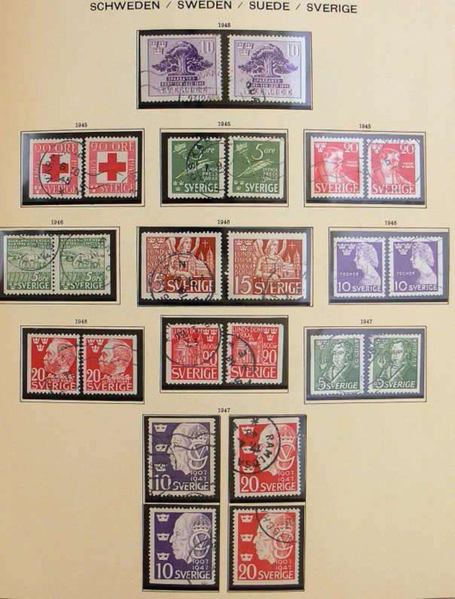 Reserve: 45 EUR        Schweden 1858/1979, Sammlung im Schaubek-Vordruckalbum ab Wappenausgabe mit - Image 5 of 7