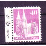 Alliierte Besetzung 1948, Mi.-Nr. 90 xB gez. L 11. 40 Pf. offene "40". Geprüft Arge Bauten.