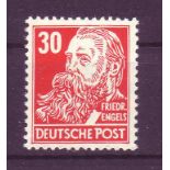 DDR 1952, Mi.-Nr. 335 V 2 Y I. Persönlichkeiten. Geprüft Weigelt. Postfrisch.Mindestpreis: 1 EUR