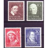 BRD 1951, Mi.-Nr. 143 - 146. Sondermarken. Postfrisch.Mindestpreis: 10 EUR