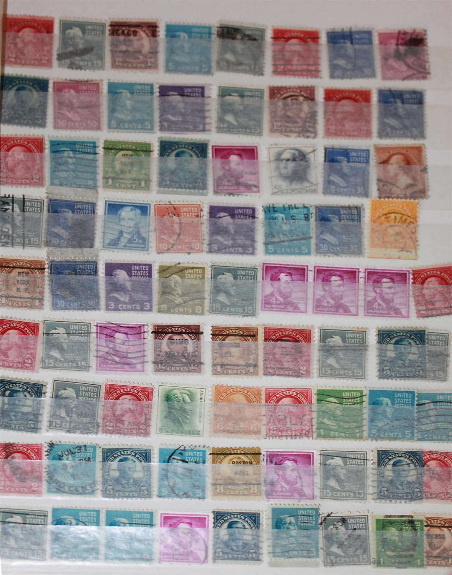 kleines Lot Briefmarkenalben, "USA", insgesamt 4 AlbenMindestpreis: 20 EUR