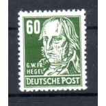 DDR 1952, Mi.-Nr. 338 Va 2 XI. Persönlichkeiten. Geprüft Zierer. Postfrisch.Mindestpreis: 1 EUR