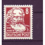 DDR 1952, Mi.-Nr. 329 V 2 Y I. Persönlichkeiten. Geprüft Weigelt. Postfrisch.Mindestpreis: 1 EUR