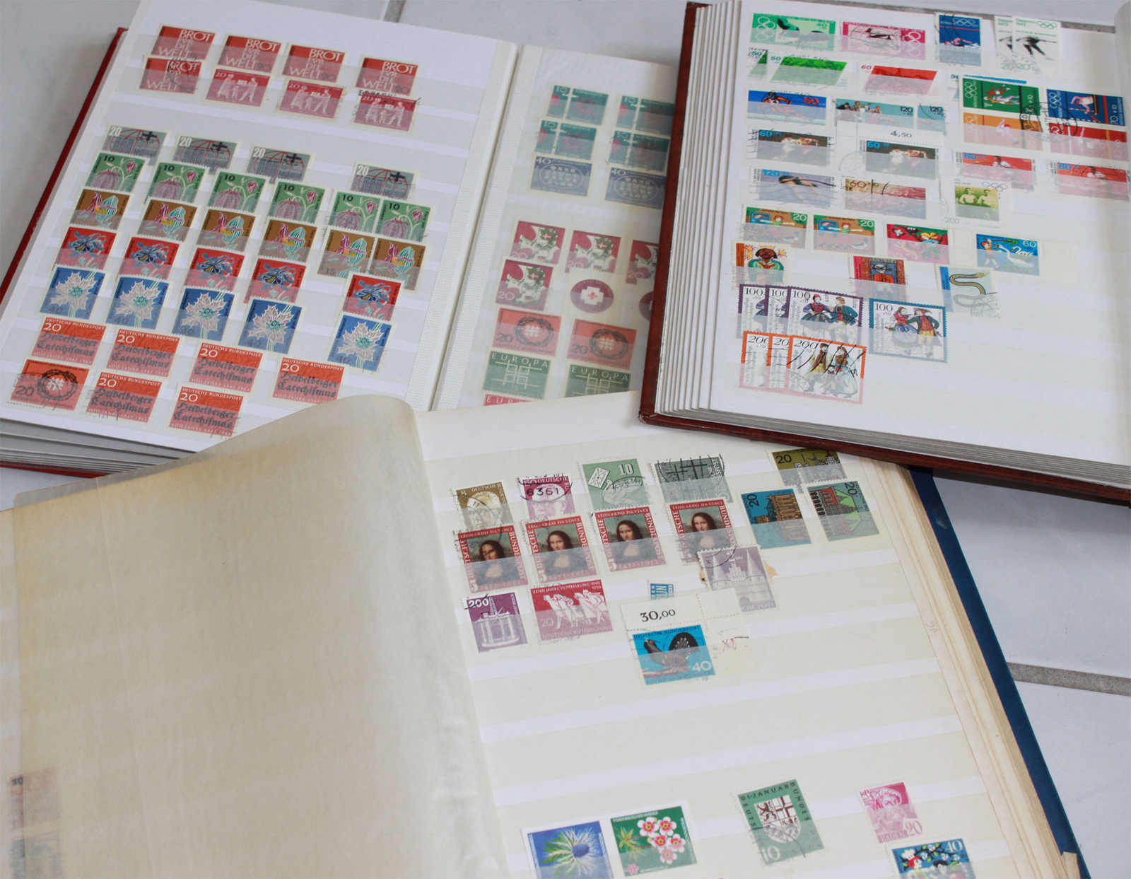 kleines Lot Briefmarkenalben, "BRD", insgesamt 8 StückMindestpreis: 20 EUR - Image 2 of 3