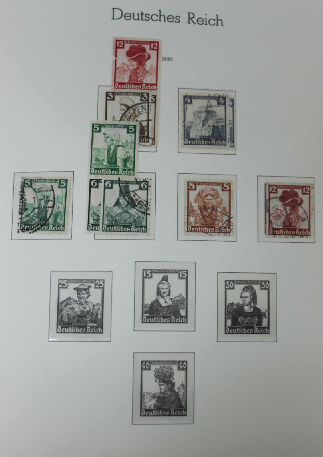 Teilsammlung Deutsches Reich 1933-45, im Vordruckalbum, meist gestempeltMindestpreis: 10 EUR - Image 3 of 4