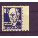 DDR 1952, Mi.-Nr. 339 V xb 2 X I. Persönlichkeiten. Geprüft Weigelt. Postfrisch.Mindestpreis: 1 EUR