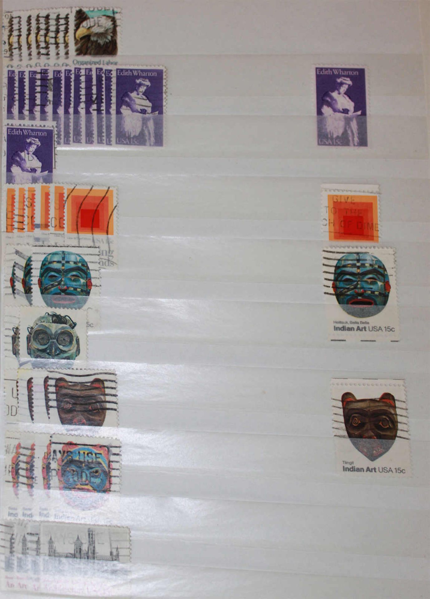 kleines Lot Briefmarkenalben, "USA", insgesamt 4 AlbenMindestpreis: 20 EUR - Image 3 of 4