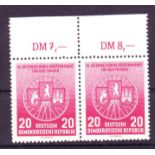 DDR 1956, Mi.-Nr. 522 I. Plattenfehler: Strich im "E" von Republik. Postfrisch.Mindestpreis: 1 EUR