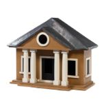 * A Painted Wood and Lead Dovecote   with a peaked pediment supported on four columns.   Height 34