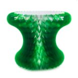 * A Clear and Green Plastic Gello Side Table   marc newson for 3 suisses, 1994   of waisted