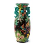 * A French Faience Twin-Handled Floor Vase   1944, designed by maurice paul chevallier (french,