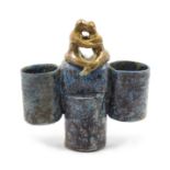 * Beatrice Wood   (American, 1893-1998)   Figural vessel   luster glazed earthenware   signed