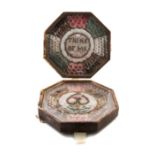 * A Double Octagonal Sailor's Valentine   19th century   of octagonal form, the left panel