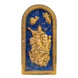 * A Gilt Bronze and Lapis Lazuli Mounted Tabernacle Door   19th century with later elements